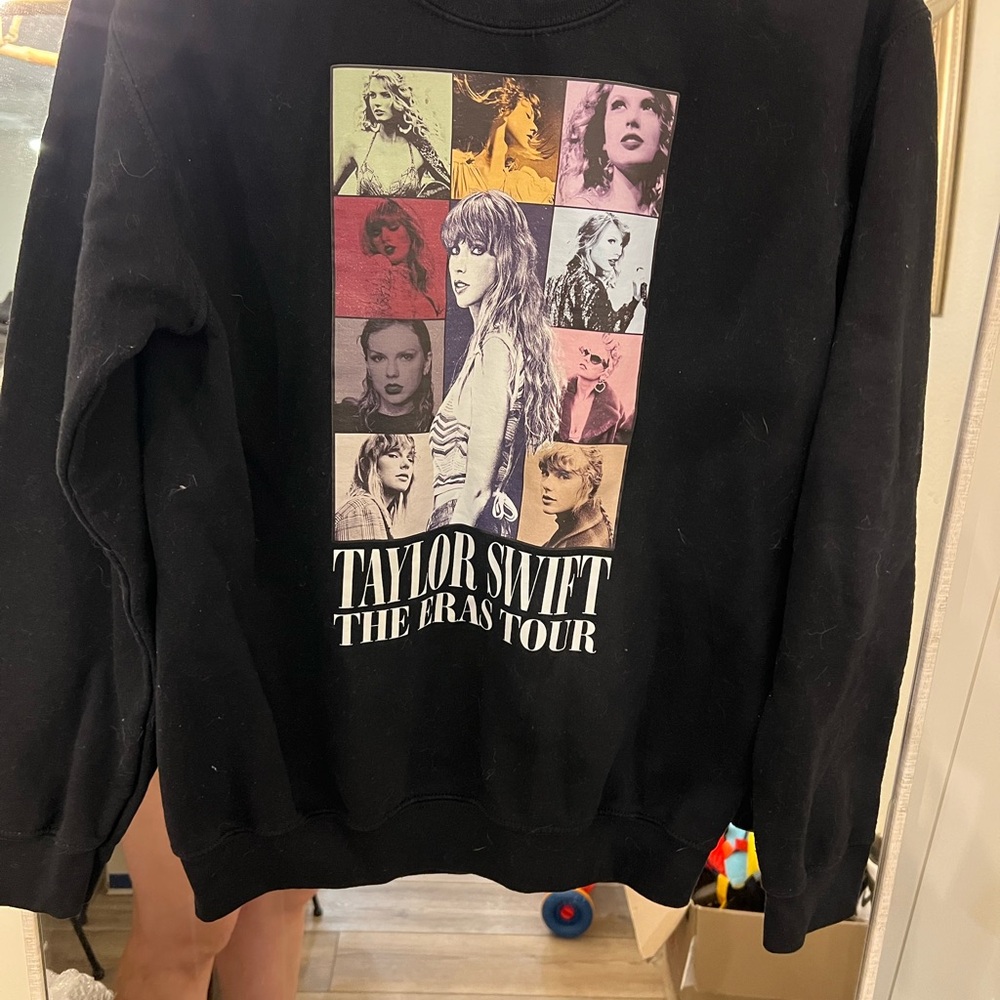 Taylor Swift Eras Tour black crewneck sweatshirt #TaylorSwiftErasTour